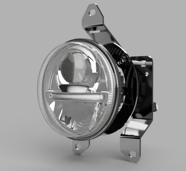 CAD Rendering vom LED Scheinwerfer